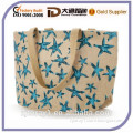 Star Printed Jute Summer Bag For Holiday
